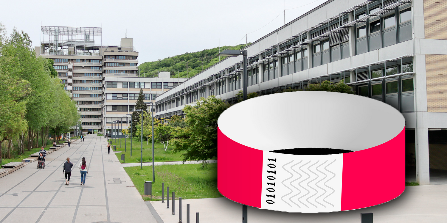 Ohne solch ein Bändchen wird es auf der JKU in Linz etwa keinen Zutritt geben.