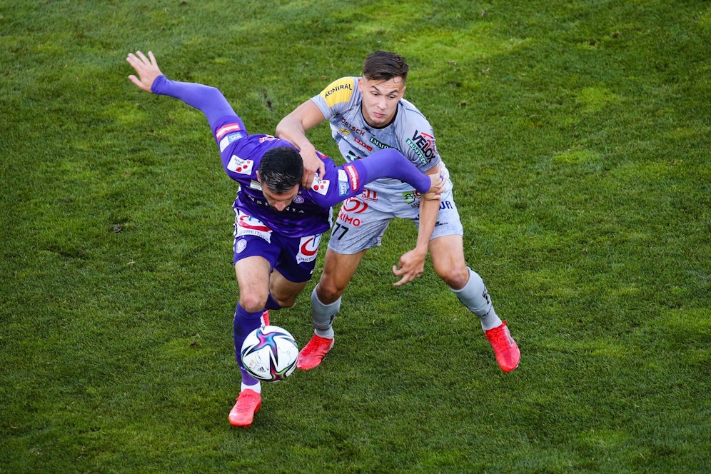 Die Austria im Duell mit Wolfsberg