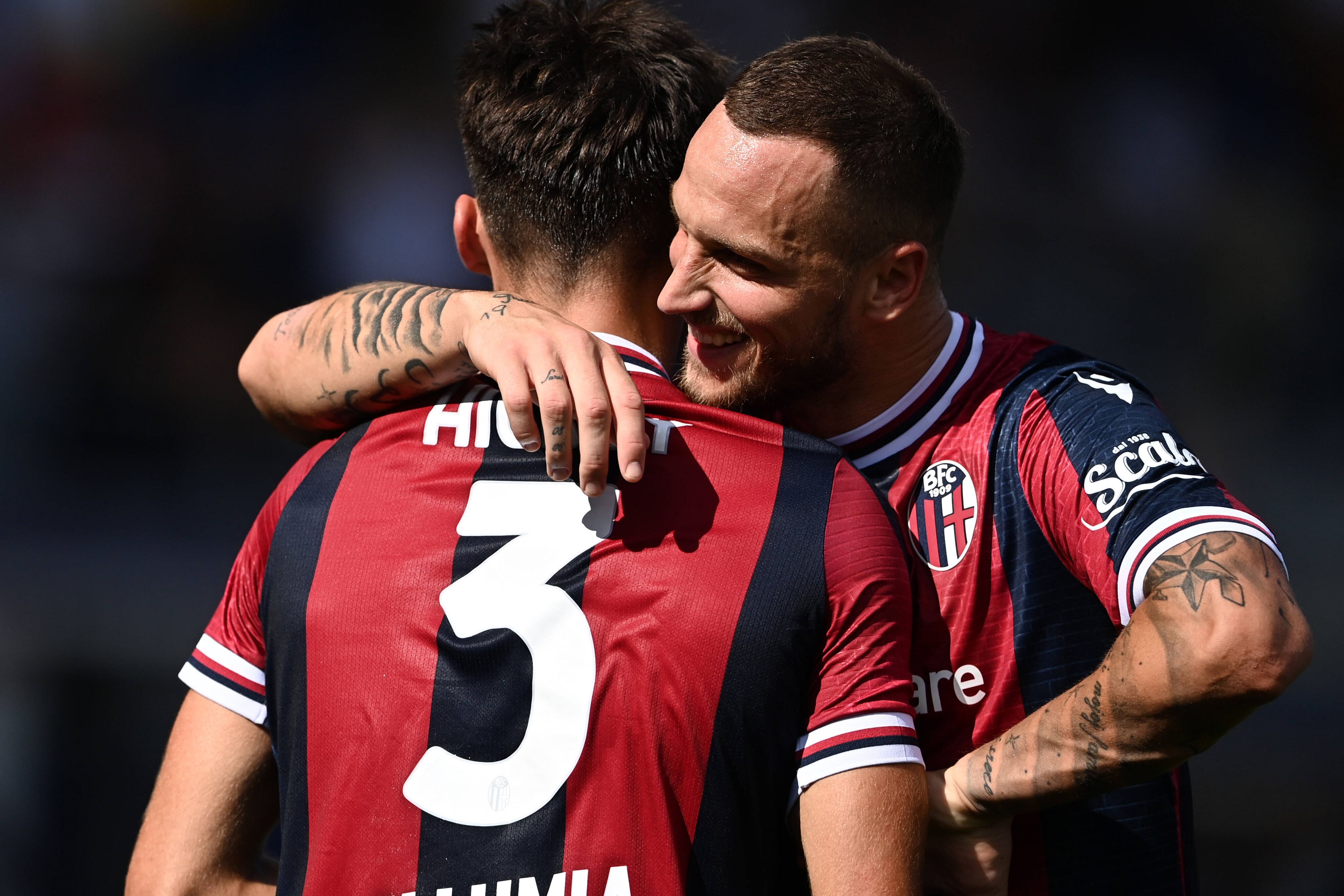 Marko Arnautovic jubelt mit den Kollegen.