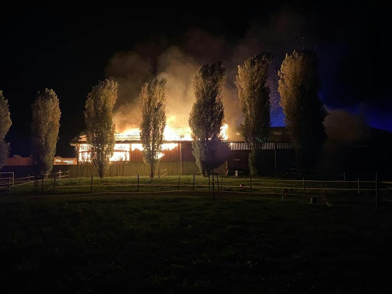 Sieben Feuerwehren mit mehr als 200 Kräften konnten die Flammen schließlich bändigen.