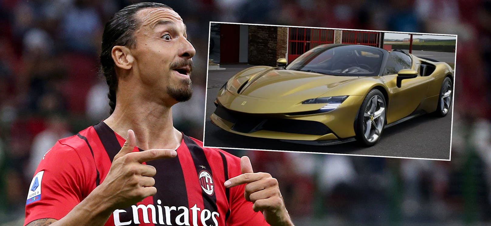 Ibrahimovic schenkt sich zum 40er goldenen Ferrari