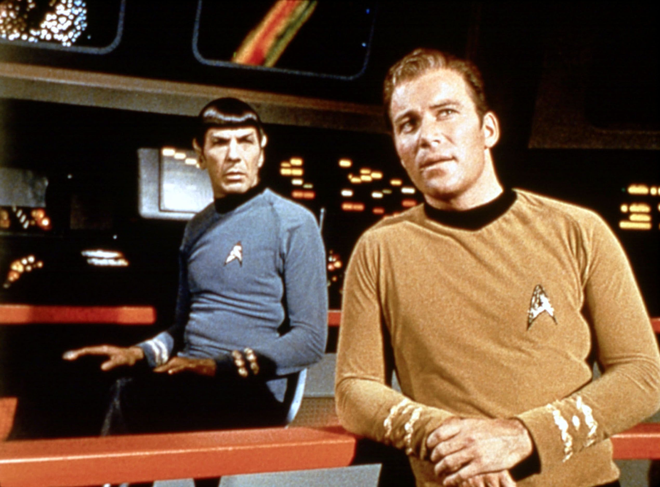 William Shatner als Captain James T Kirk in Stark Trek.