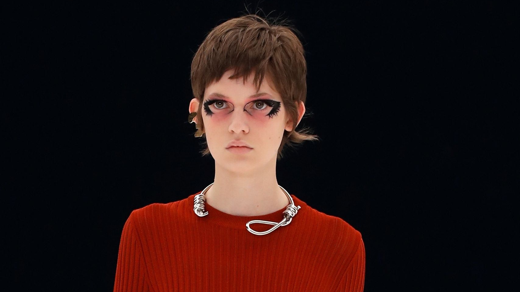 A model presents a creation by designer Matthew M. Williams as part of his Spring/Summer 2022 women's ready-to-wear collection show for fashion house Givenchy during Paris Fashion Week in Paris, France, October 3, 2021. REUTERS/Gonzalo Fuente