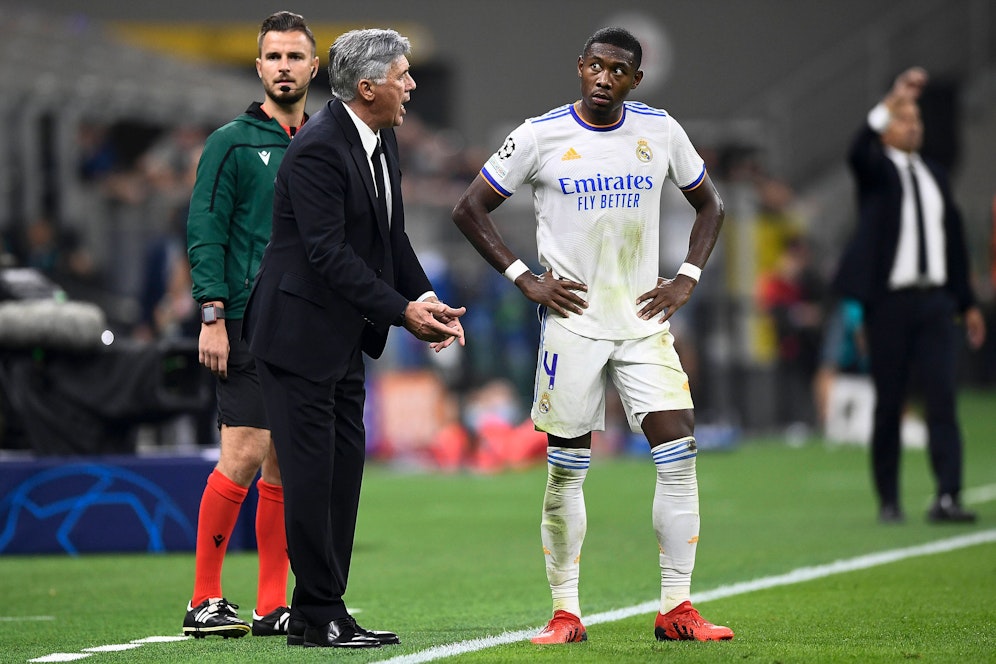 Real-Coach Carlo Ancelotti und David Alaba.