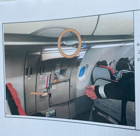 Hier der original Hebel des Flugzeuges für die Rutsche.
