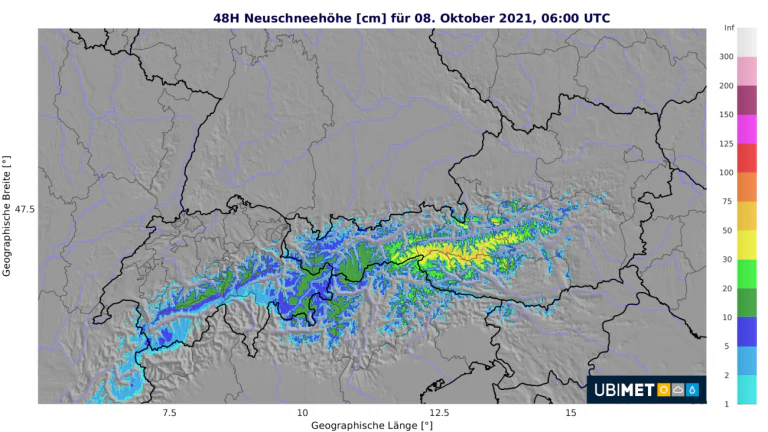 Auf den Bergen ist bis Donnerstagabend weiterer Neuschnee in Sicht.