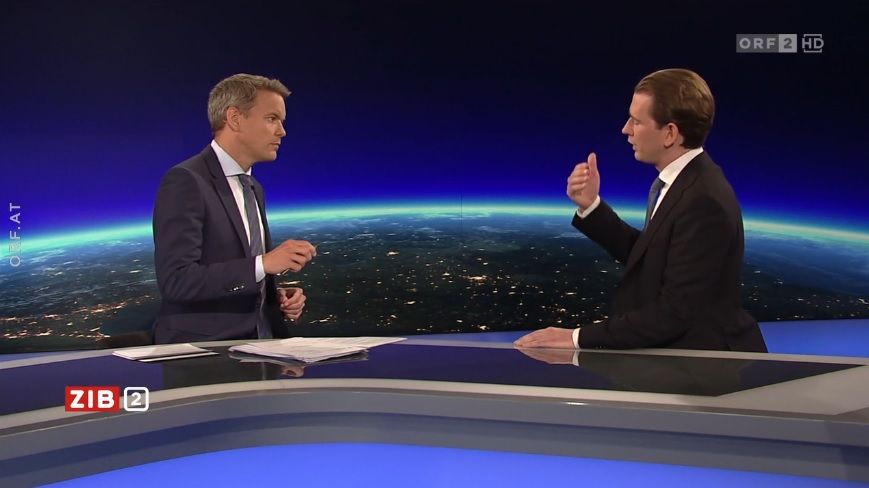 Bundeskanzler Sebastian Kurz war am Mittwochabend bei Martin Thür in der ORF-ZIB2 zu Gast.