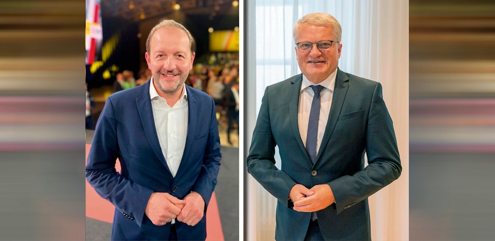 Klaus Luger (re.) gegen Bernhard Baier lautet das Bürgermeister-Duell in Linz.
