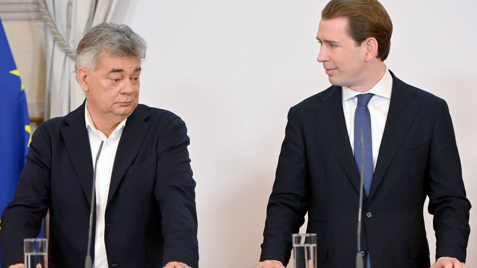 Kurz und Kogler koalierten ab 2020 miteinander.