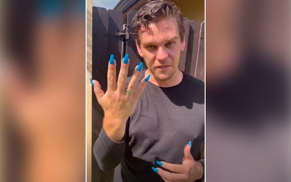 Voller Einsatz: Für das Video verpasste sich Robin sogar Fake Nails.