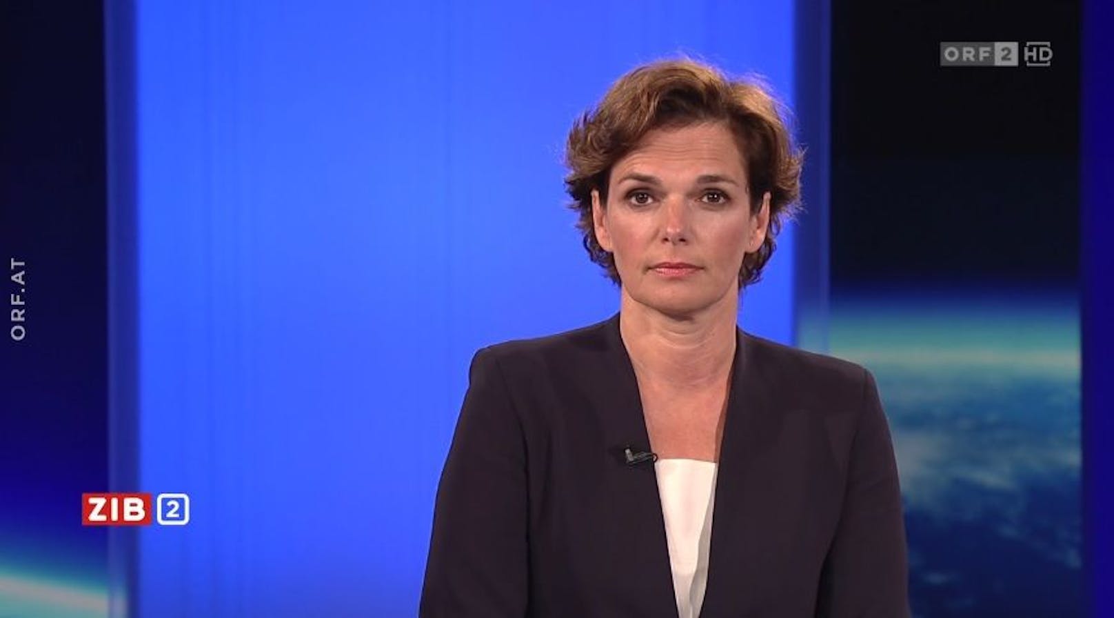 SP-Chefin Pamela Rendi-Wagner in der ORF-"ZIB2" am Freitagabend (08.10.2021)