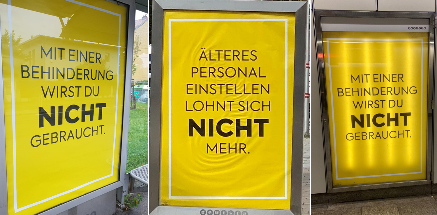 Diese Plakate verärgern aktuell einige Öffi-Fahrgäste.
