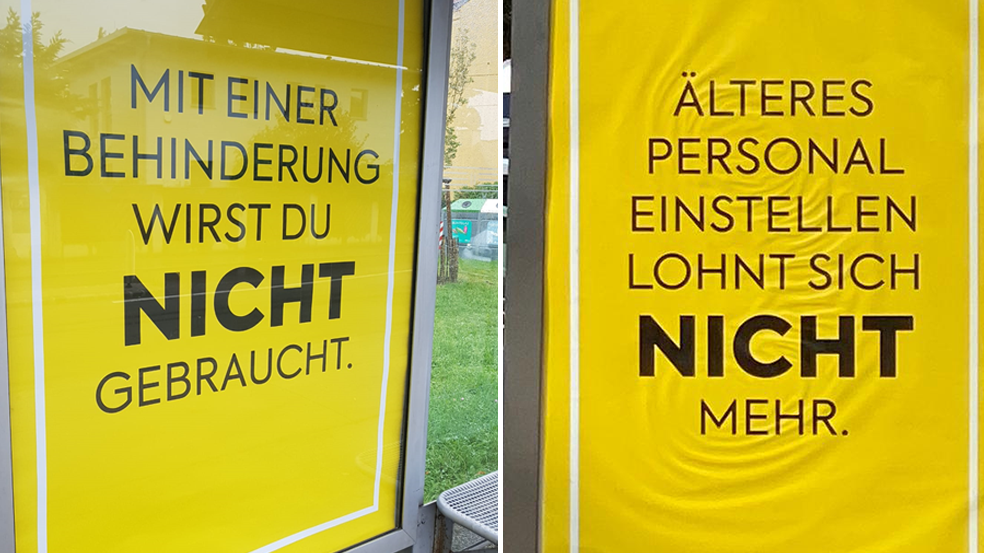 Diese Plakate verärgern aktuell einige Öffi-Fahrgäste.