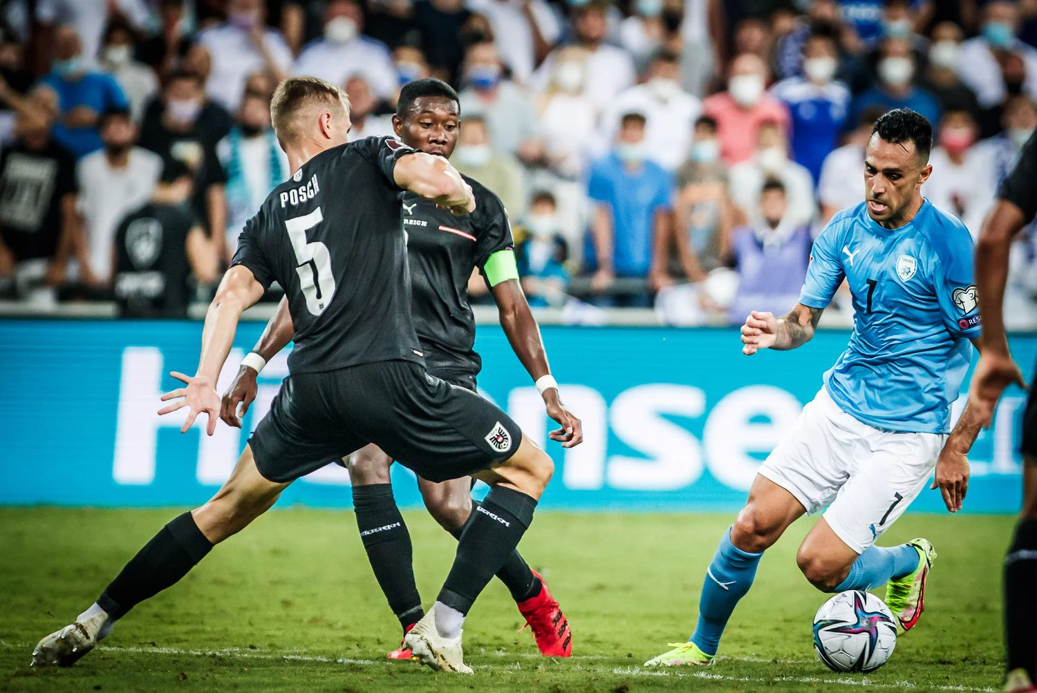 Österreich spielte in Israel ganz in Schwarz.