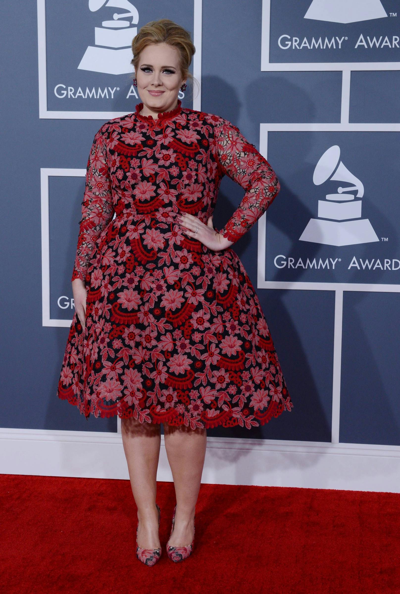 2013 sah es dann schon anders aus: Da war sie bei den Grammy's am Red Carpet.