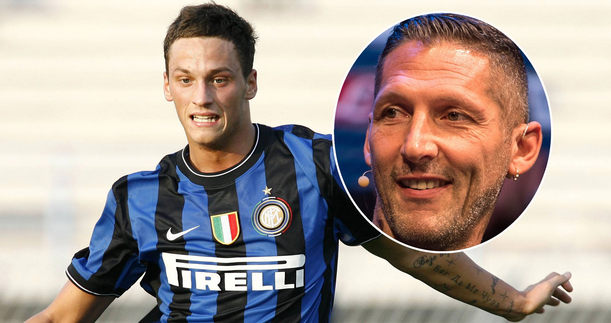 Marco Materazzi (r.) über Marko Arnautovic