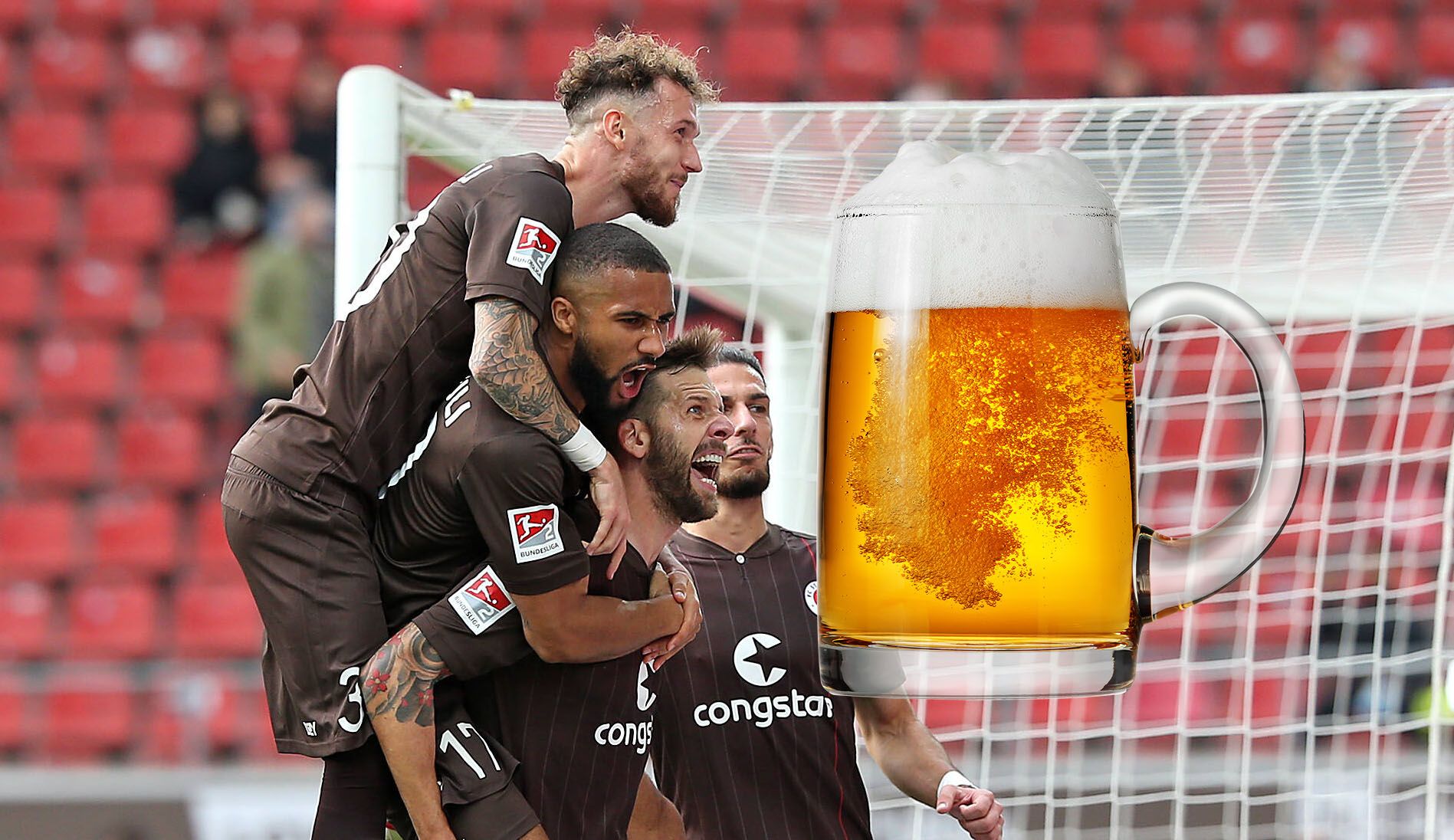 Bei einem Sieg gibt es für die Spieler eine Kiste Bier.