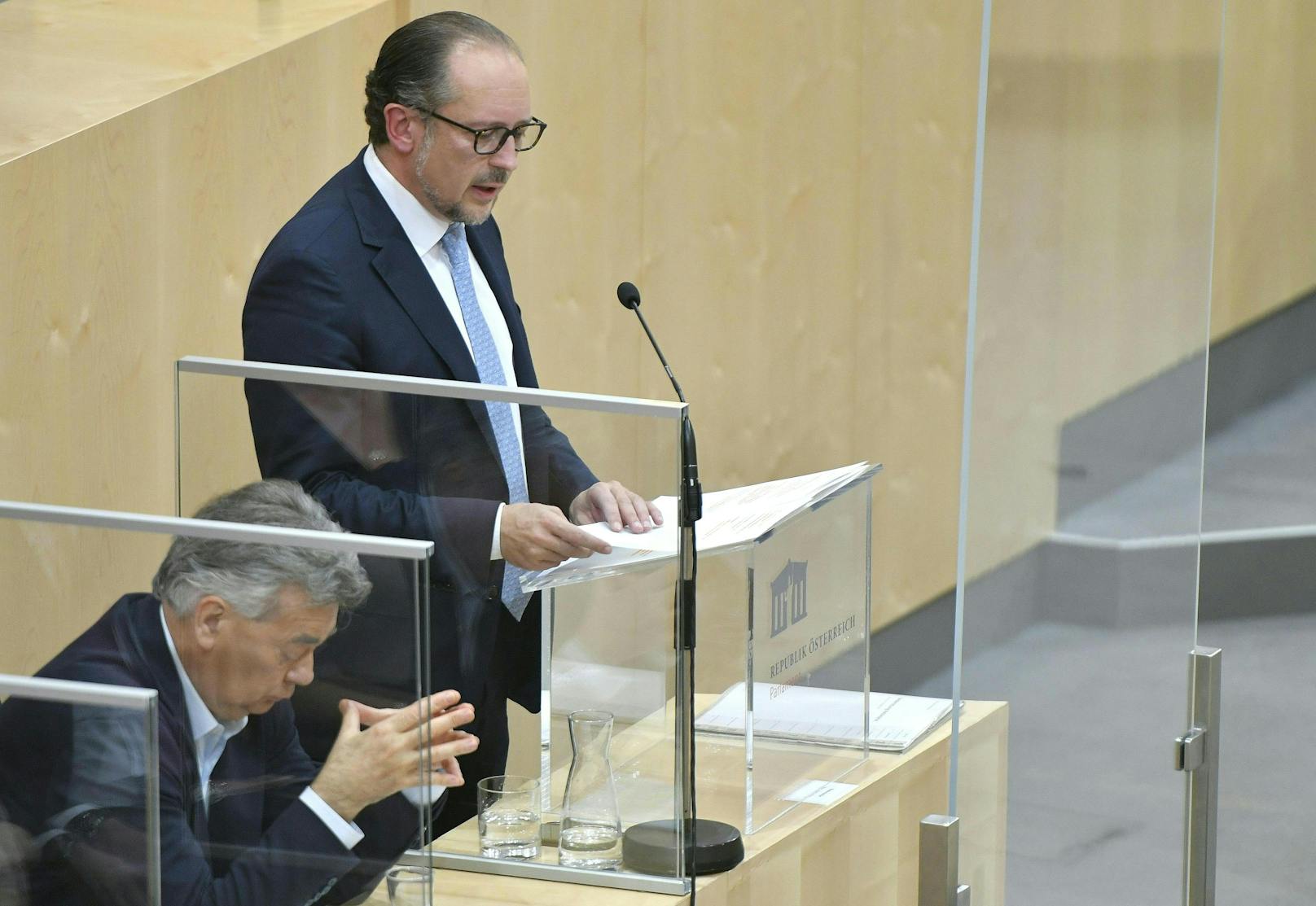 Alexander Schallenberg hielt am Dienstag (12. Oktober 2021) seine erste Rede als Bundeskanzler im Nationalrat. 