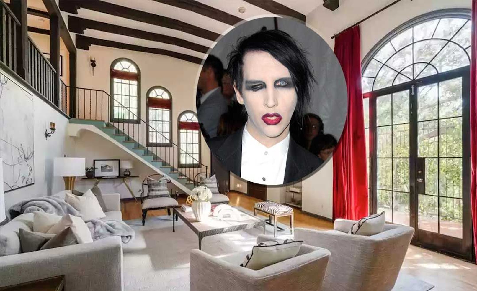 Schock-Rocker Marilyn Manson trennt sich von einem seiner Häuser. Wer jetzt eine Gruft erwartet, der wird leider bitter enttäuscht.