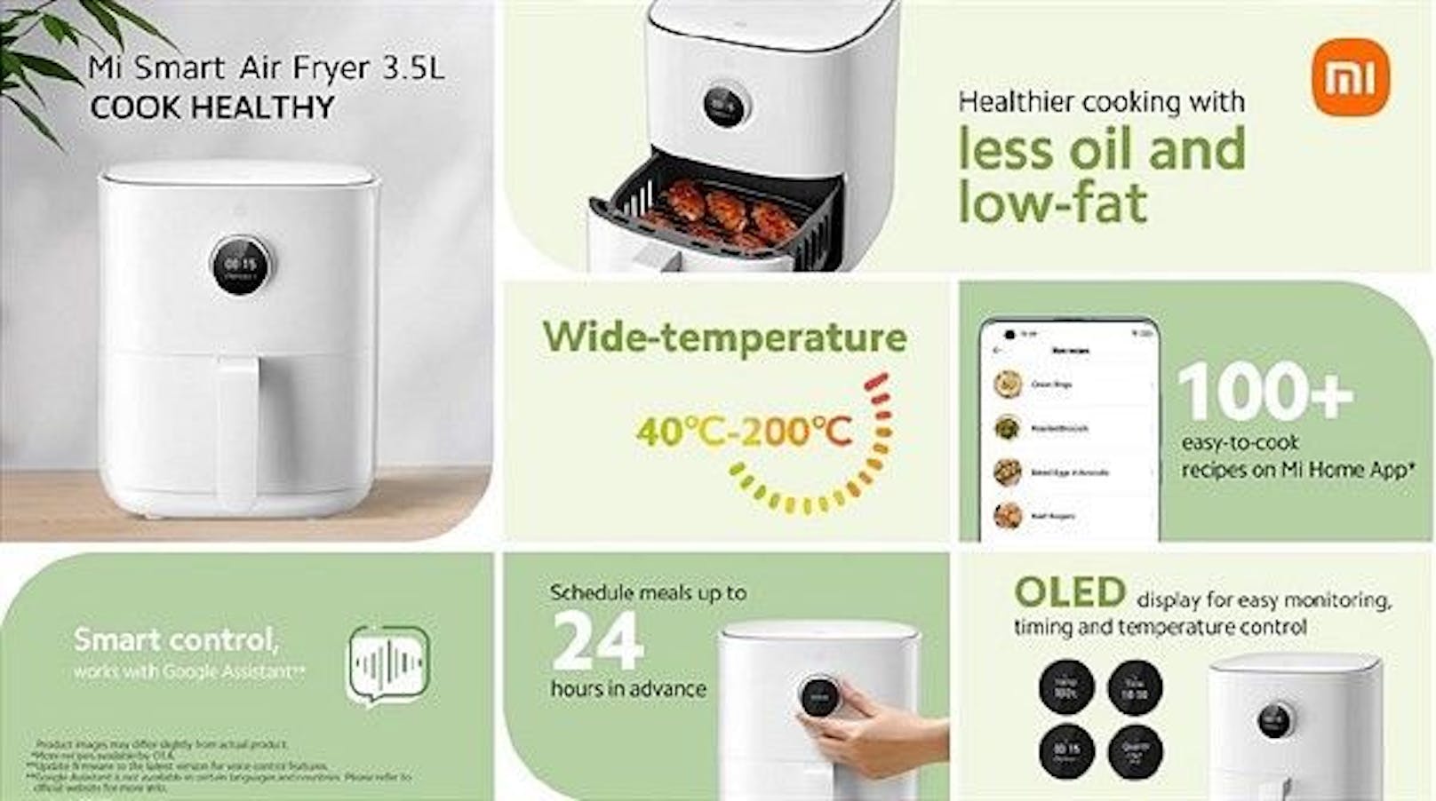 Bei der Präsentation wurden neben den neuen Smartphones auch Produkte wie der der Mi Smart Air Fryer, eine Heißluftfriteuse...