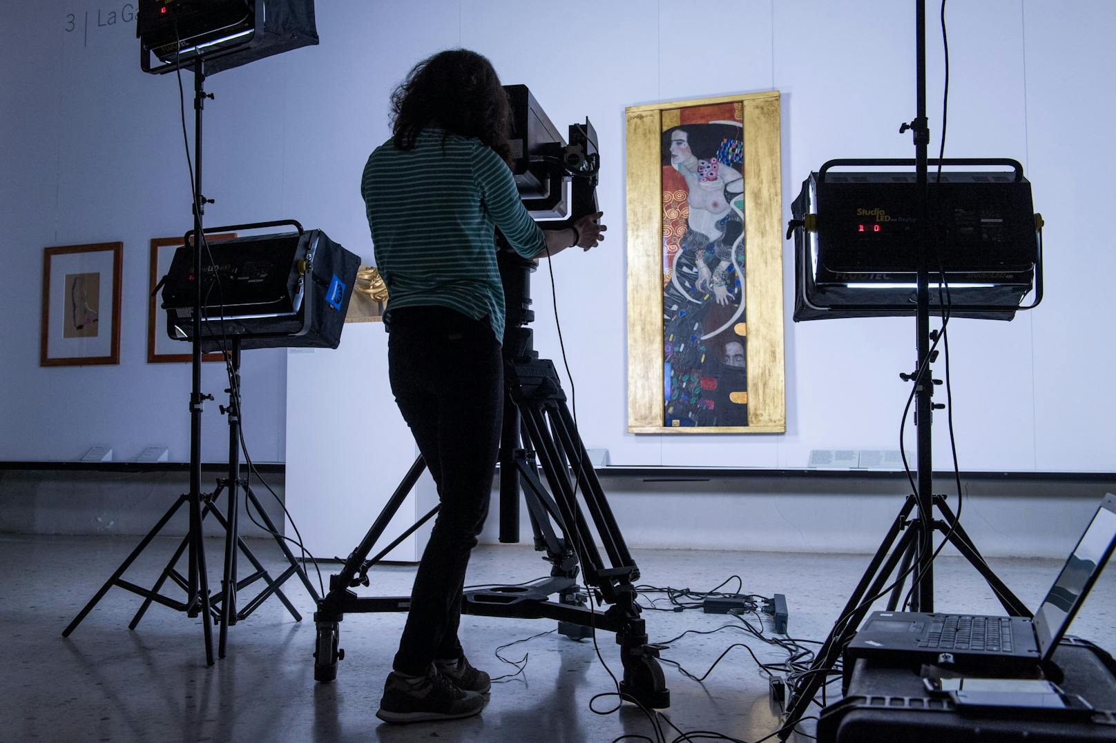 Besonders beeindruckend: Eigentlich zerstörten Klimt-Werken wird neues Leben eingehaucht. Zu den prominentesten verloren gegangenen Werken gehören die so genannten Fakultätsbilder, ...