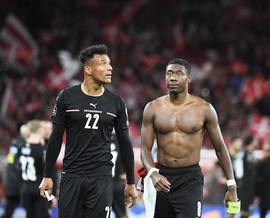 Enttäuschung bei David Alaba und Co. nach der 0:1-Pleite in Kopenhagen.