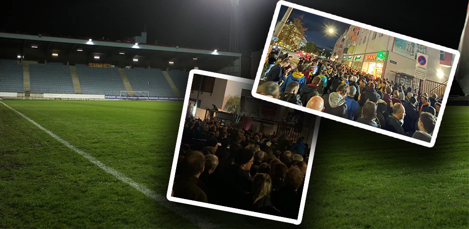 Vor dem Sportclubplatz gab es lange Schlangen. 