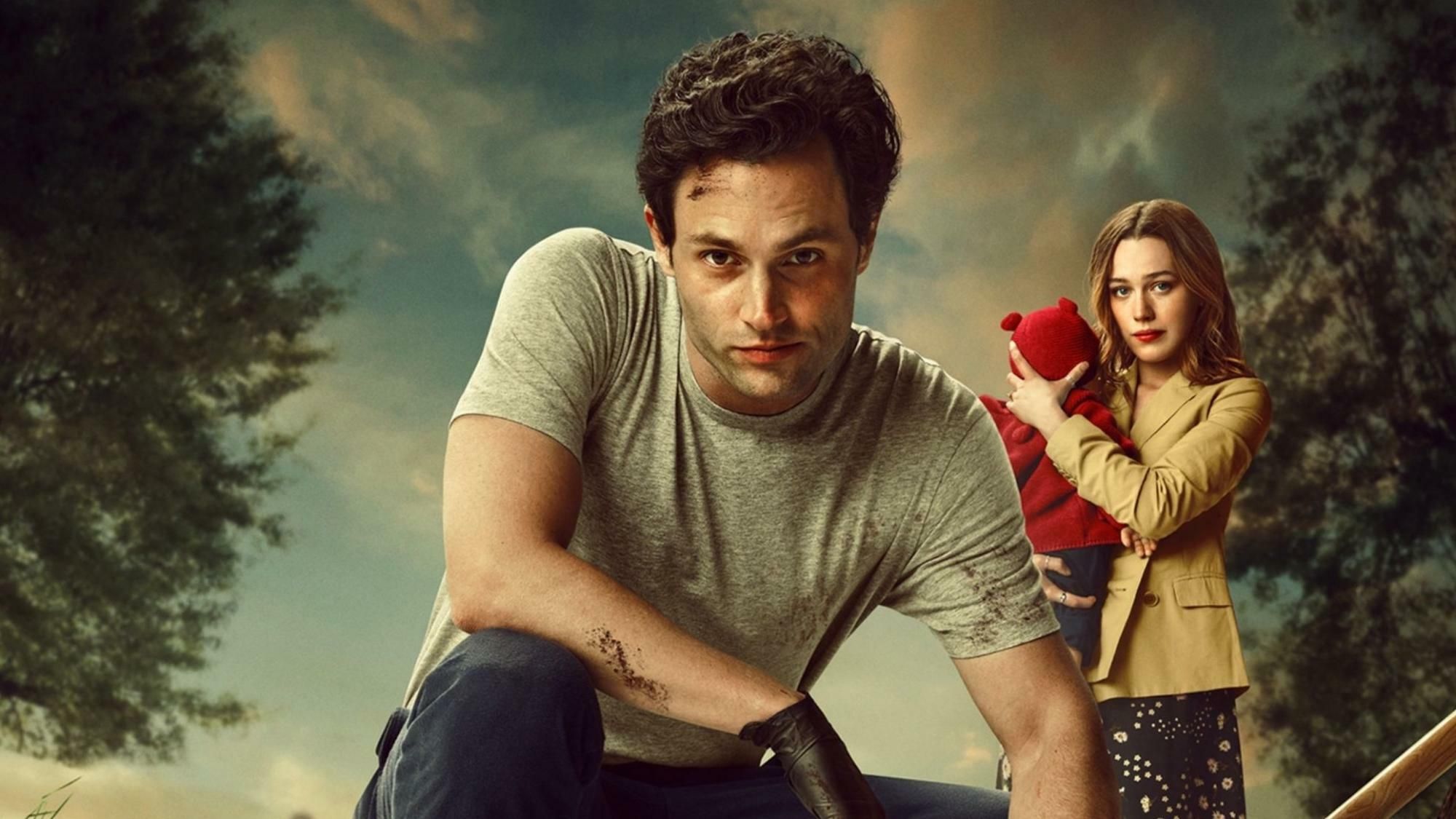 Penn Badgley und Schauspiel-Kollegin Victoria Pedretti.