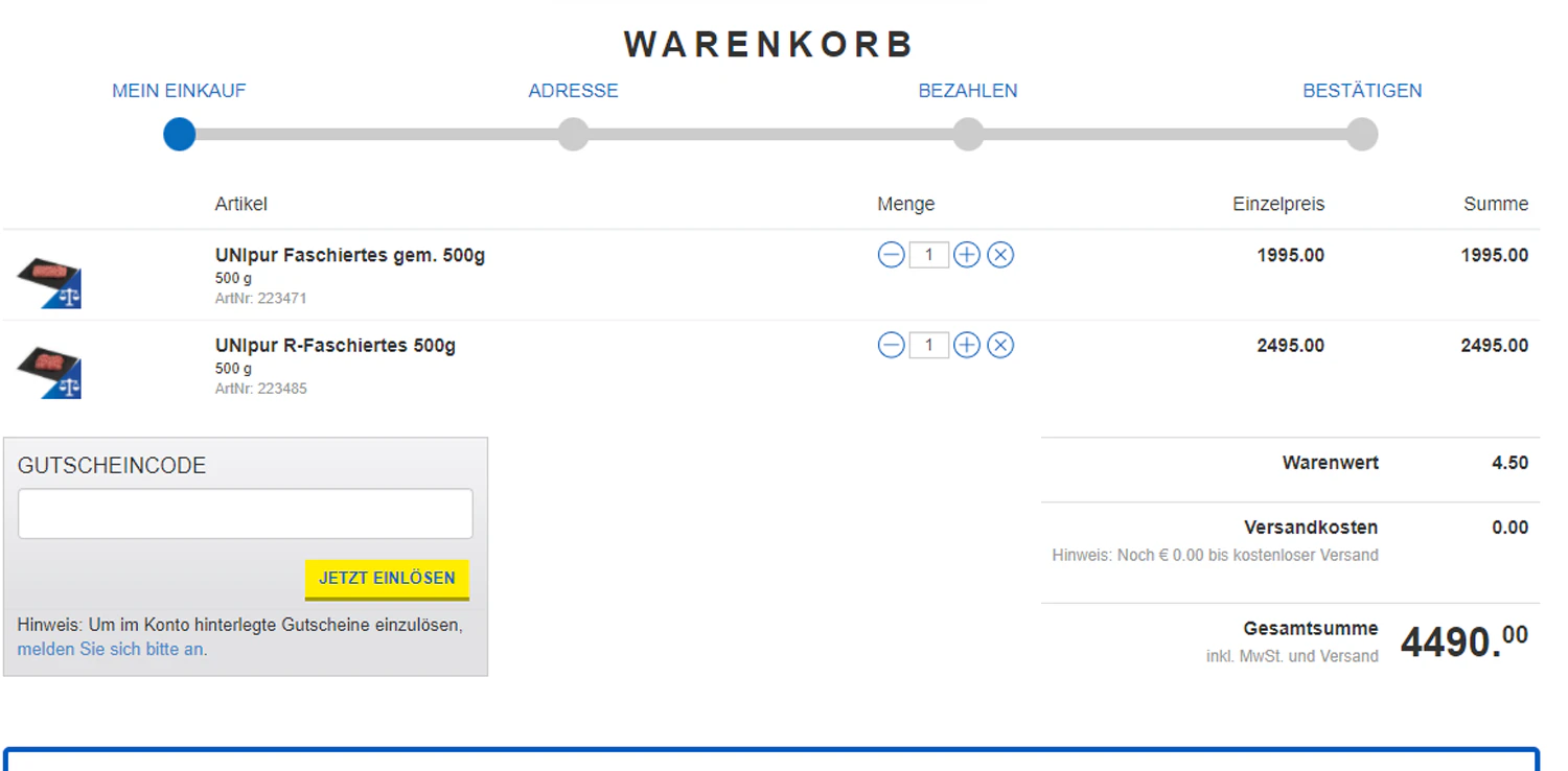 Dieser Einkauf war kein besonderes Schnäppchen.