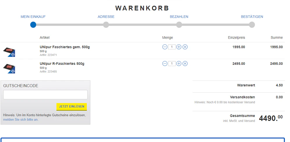 Dieser Einkauf war kein besonderes Schnäppchen.