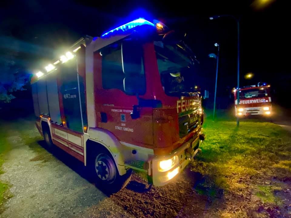 Die Gmünder Feuerwehr rückte aus.