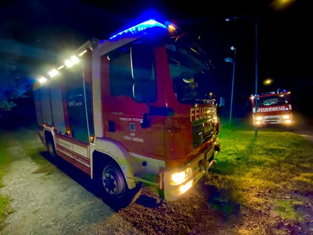 Auch die Gmünder Feuerwehr rückte aus.