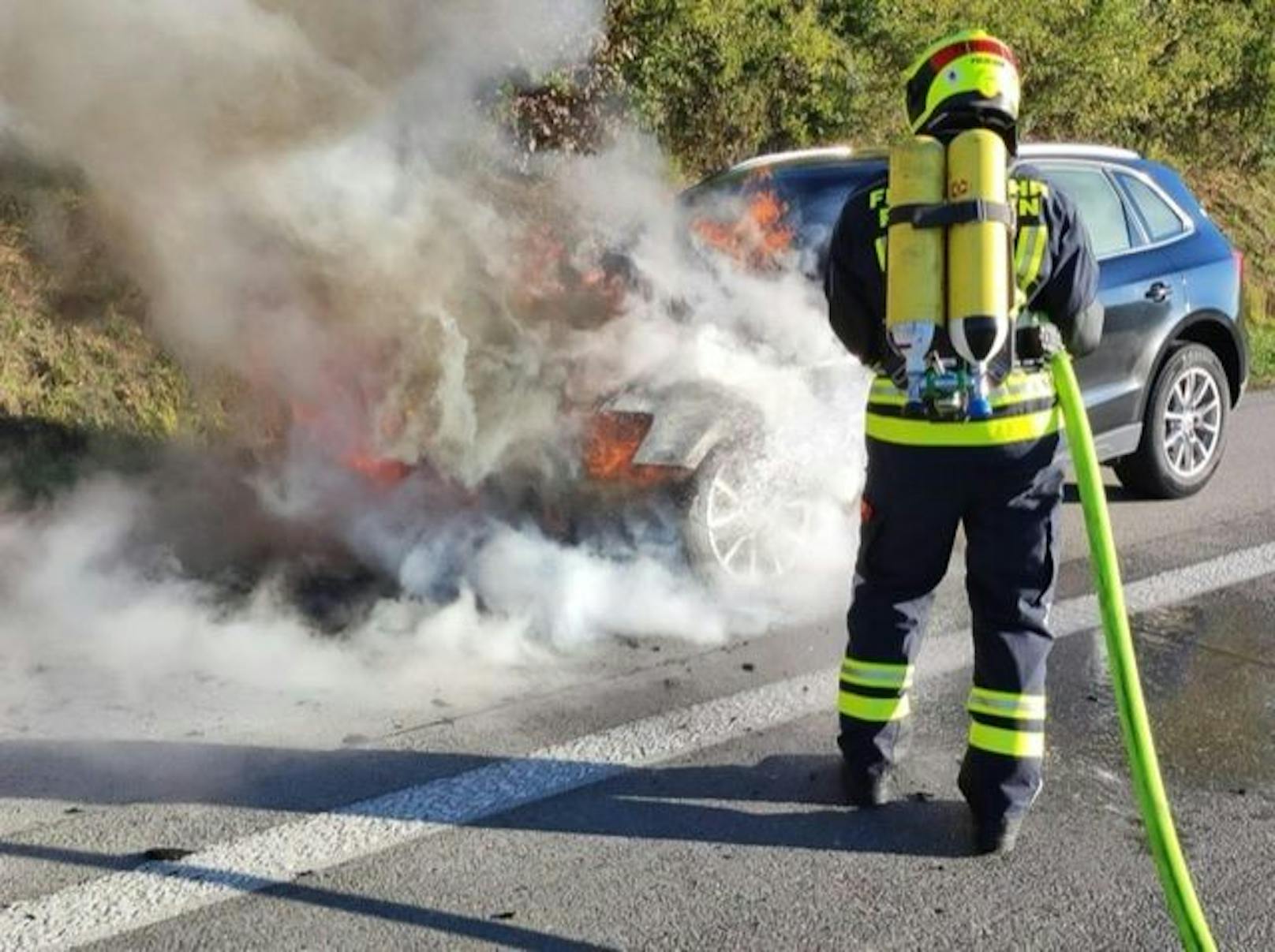 Die Feuerwehr im Löscheinsatz