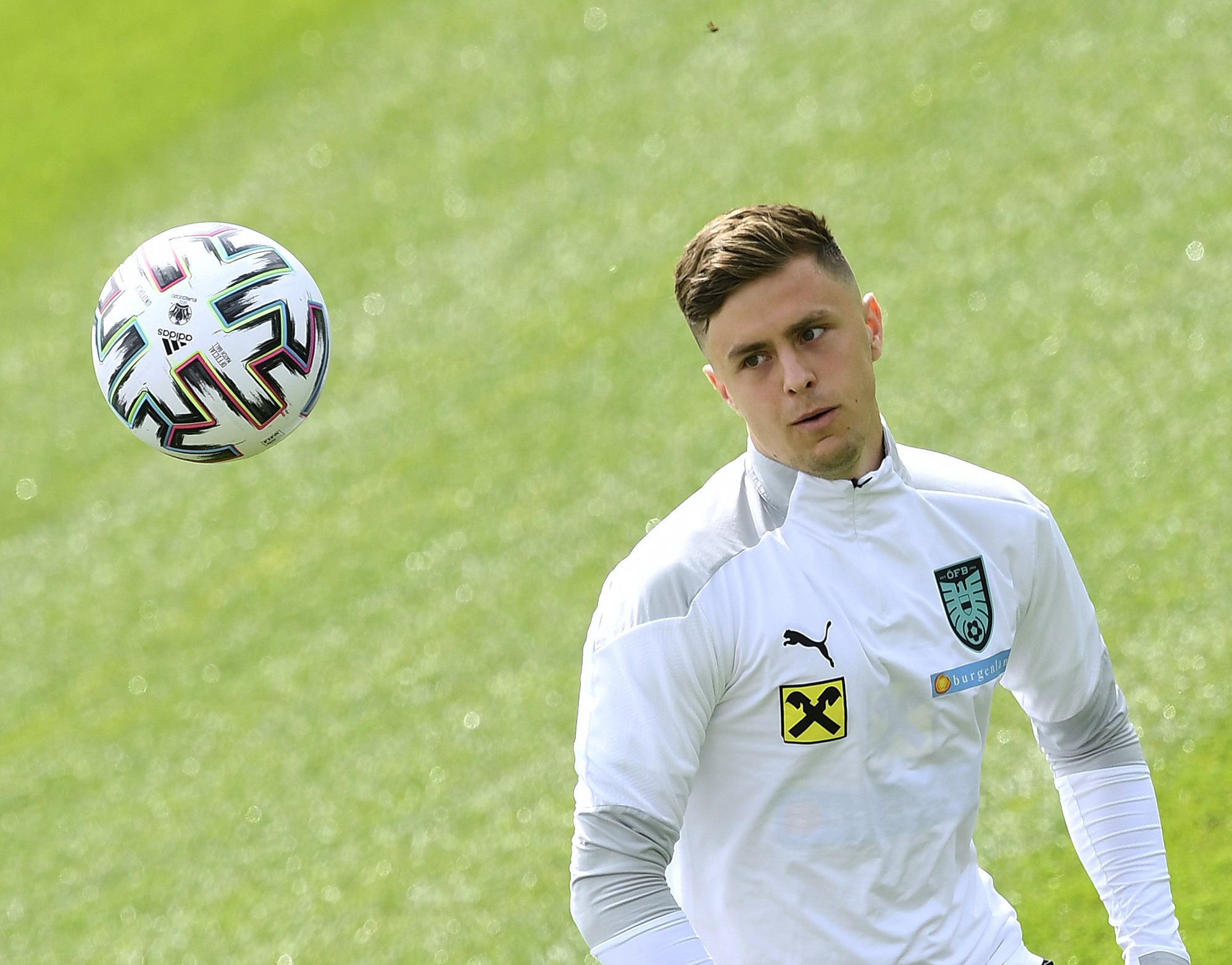  Christoph Baumgartner während des Trainings des ÖFB-Teams am Mittwoch, 9. Juni 2021, in Seefeld. Die österreichische Fußball-Nationalmannschaft wird