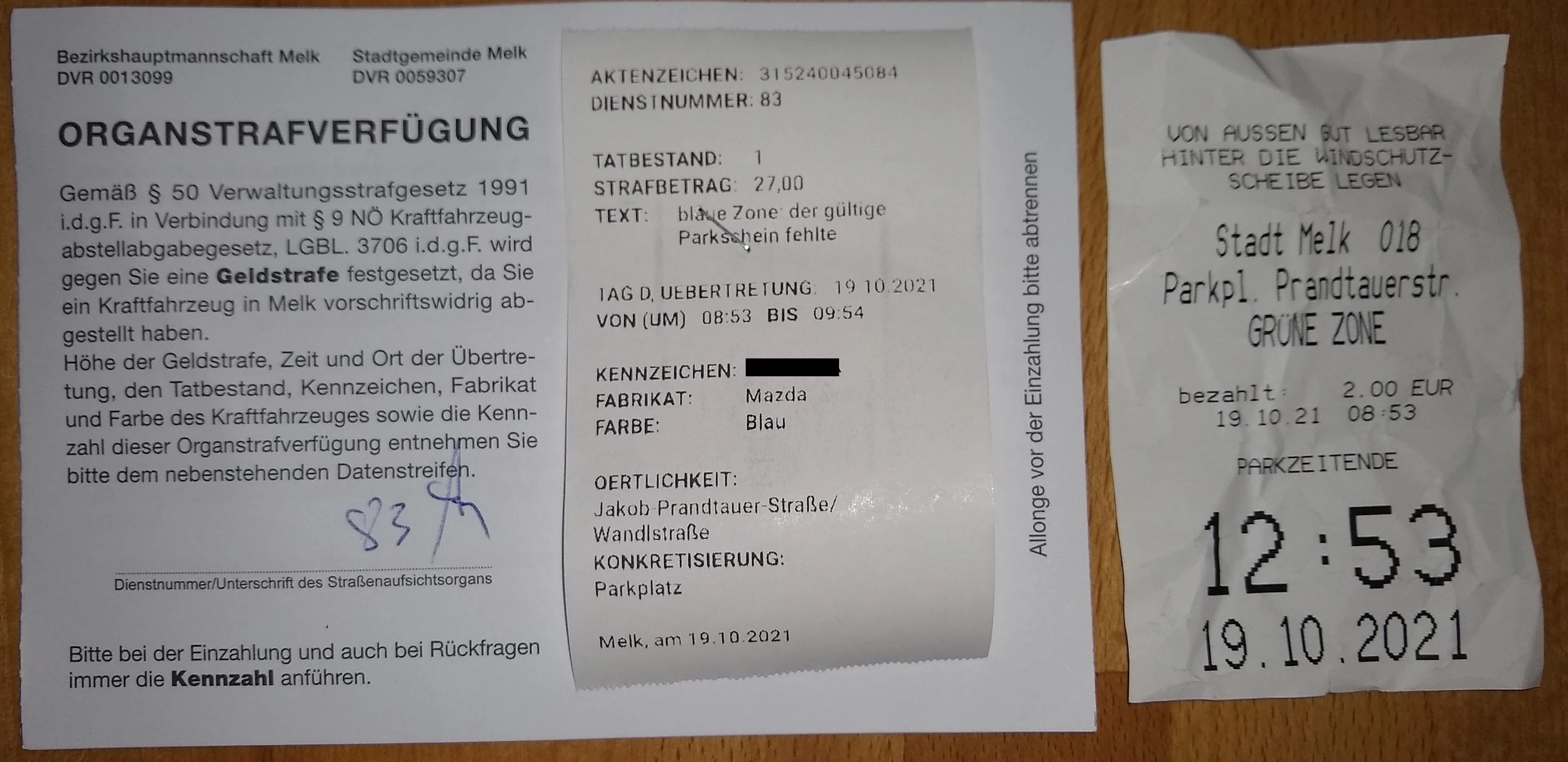 Der Mann löste sein Ticket für die falsche Zone.