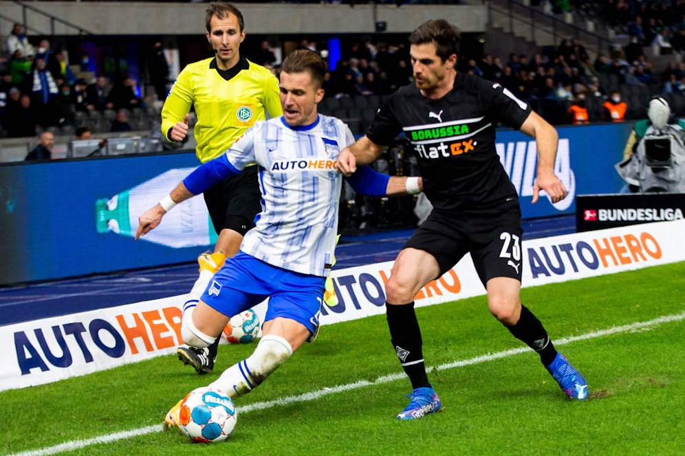 Die Berliner Hertha setzt sich gegen Borussia Mönchengladbach durch. 