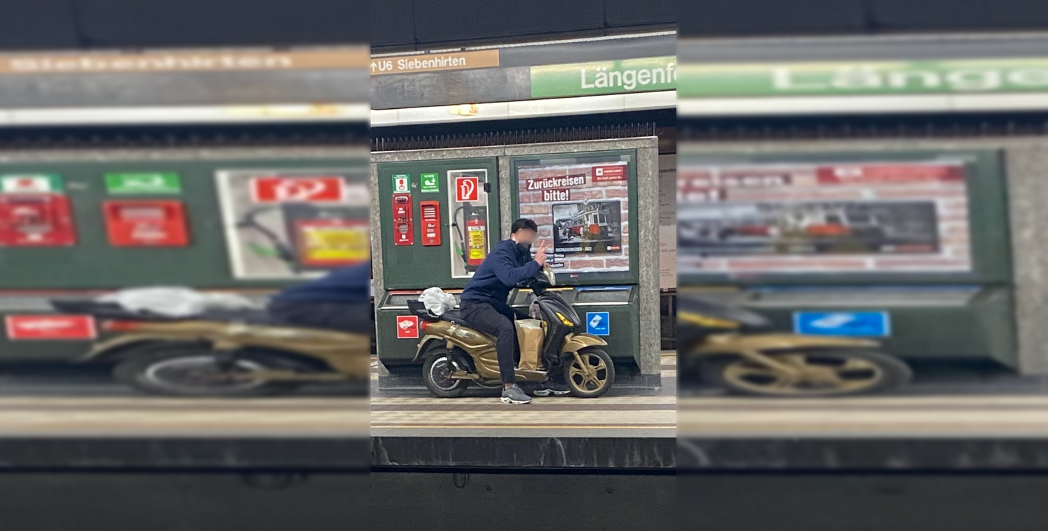 Der E-Roller dürfte keinen Strom mehr gehabt haben.