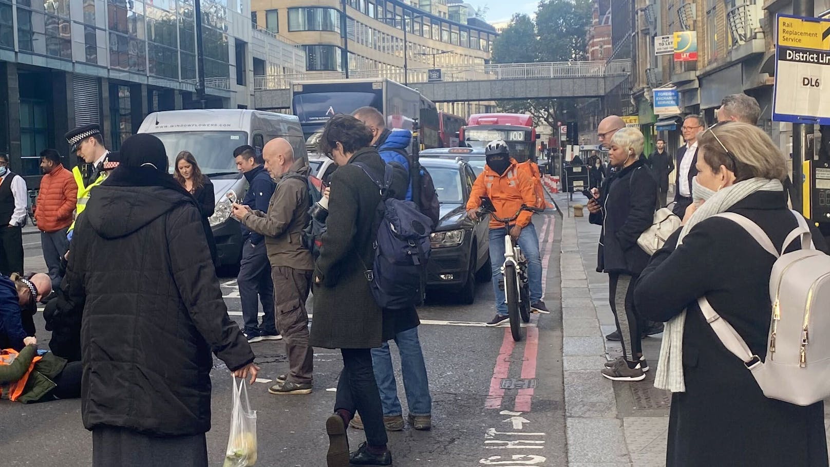Straßenblockade in London