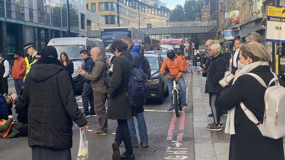 Straßenblockade in London