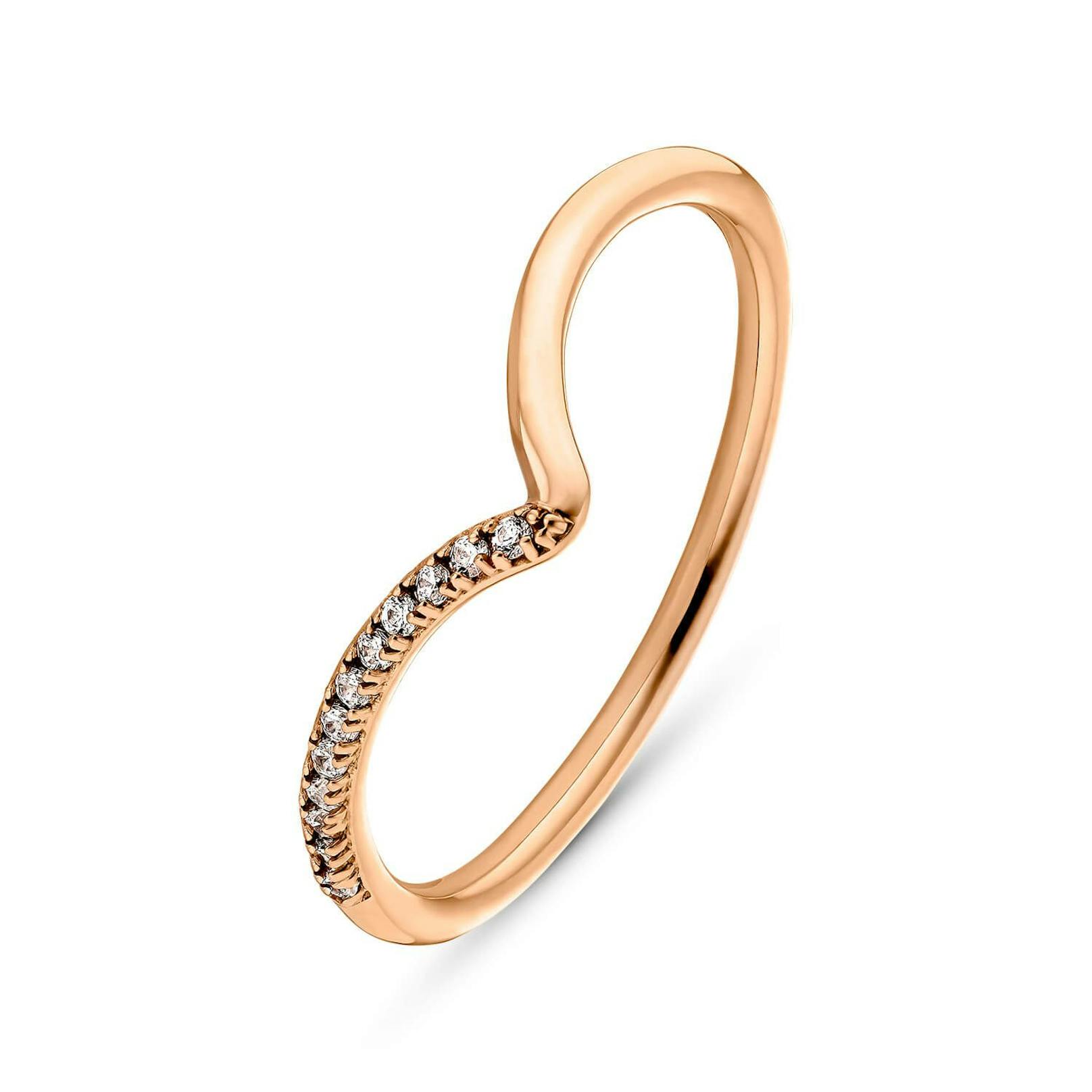Ring Brillanten, roségold, 399 Euro