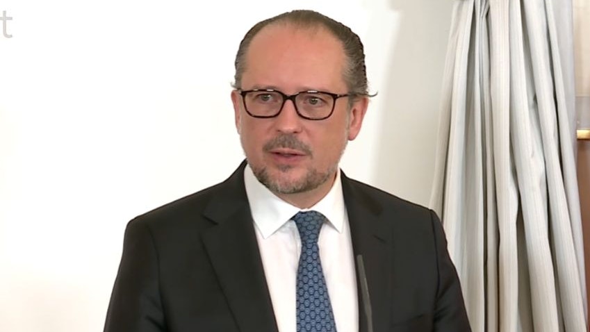 Alexander Schallenberg bei der Pressekonferenz nach dem Sonderministerrat am Nationalfeiertag.