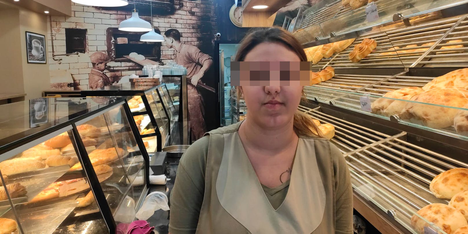Magdalena G. (18) ist Verkäuferin beim Bäcker gegenüber – und fürchtete um ihr Leben.