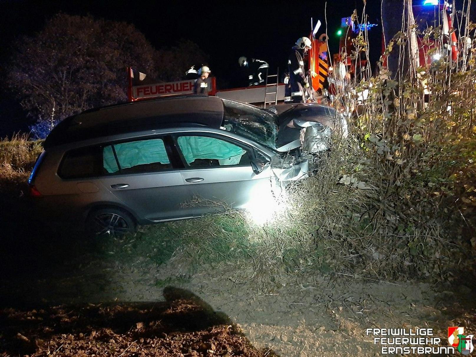 Junger Lenker nach Frontalcrash gegen Baum verletzt