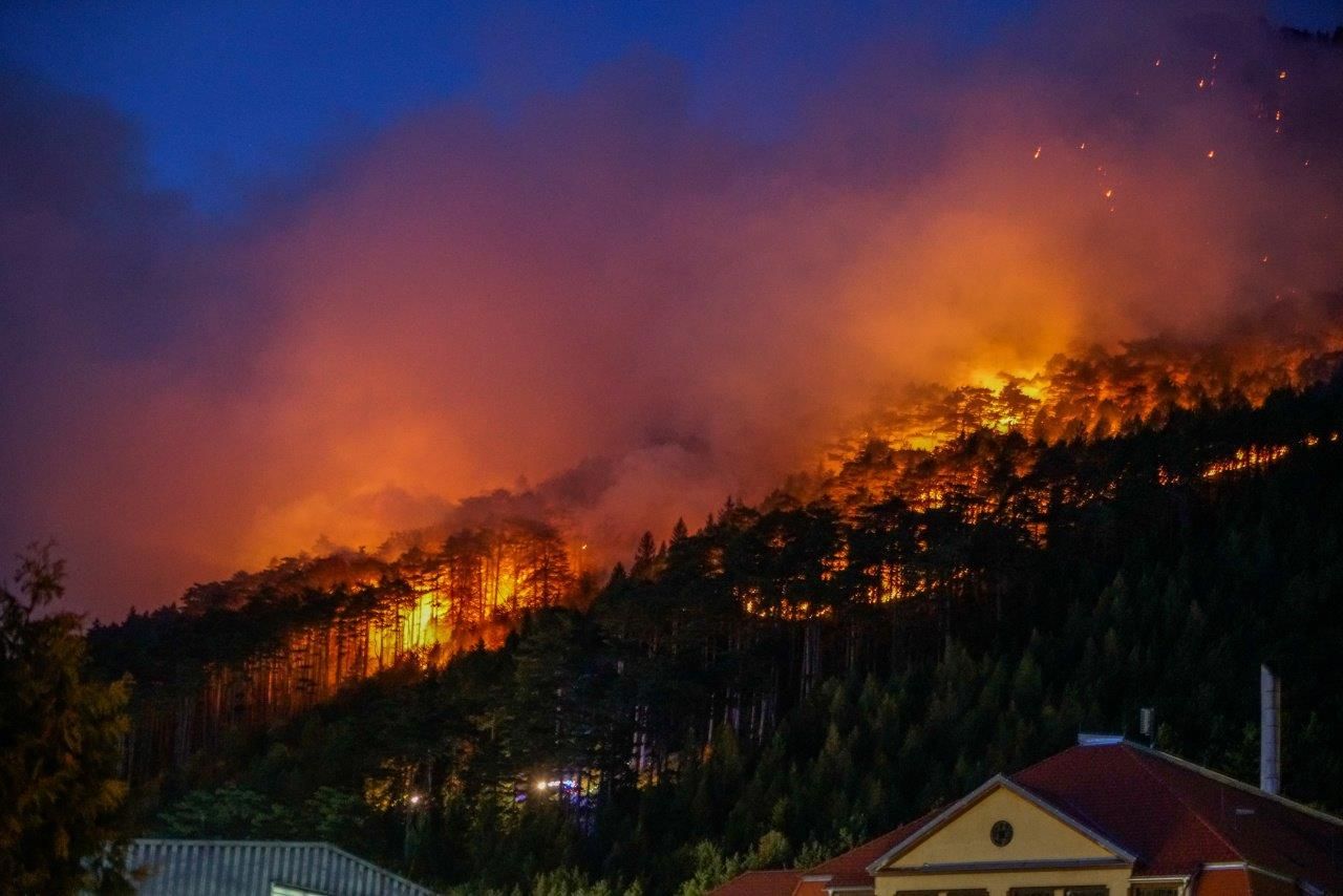 Der Waldbrand breitete sich weiter aus. 
