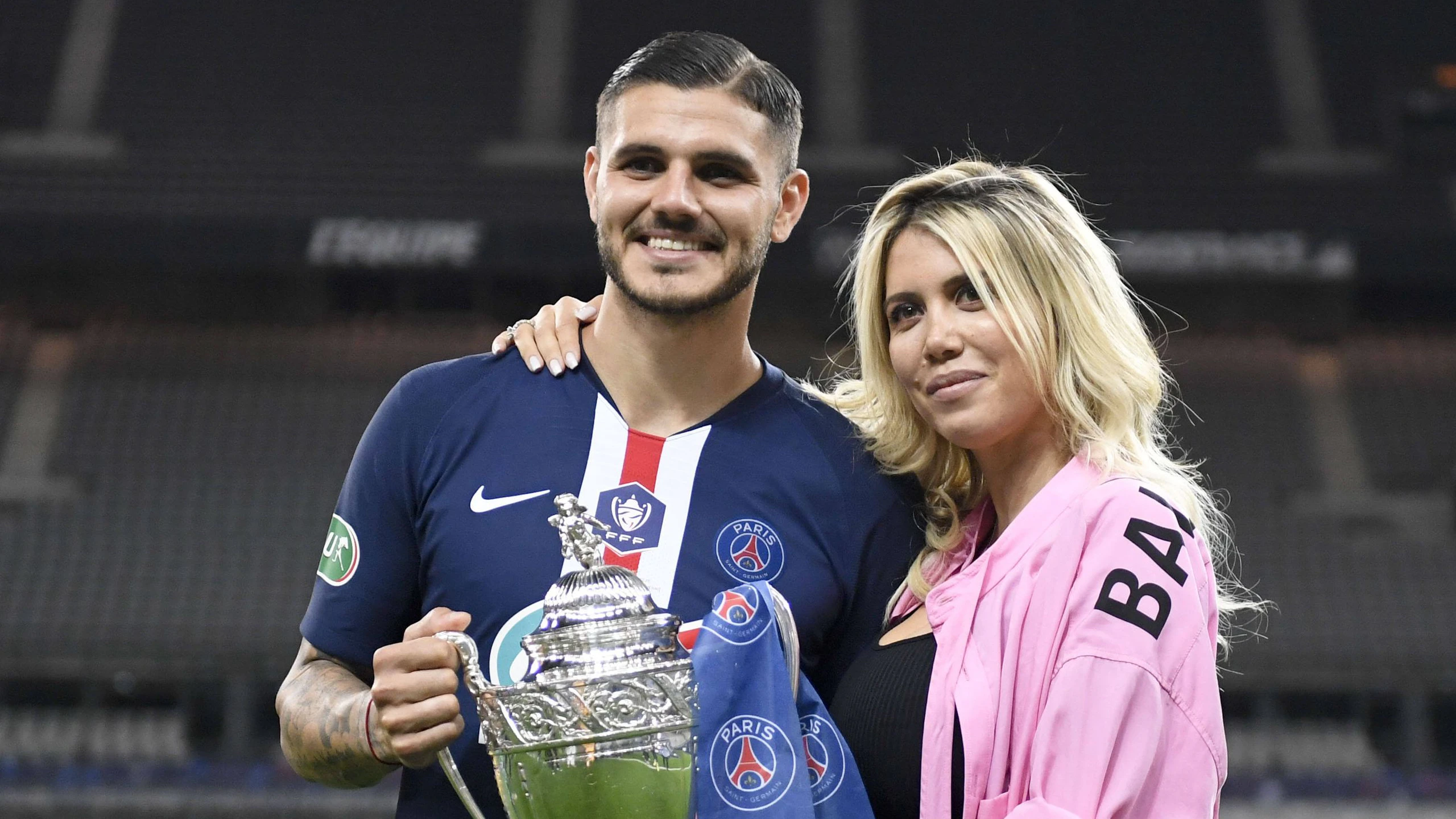 Fußball-Poet Mauro Icardi (l.) rettete seine Ehe mit Wanda Nara.