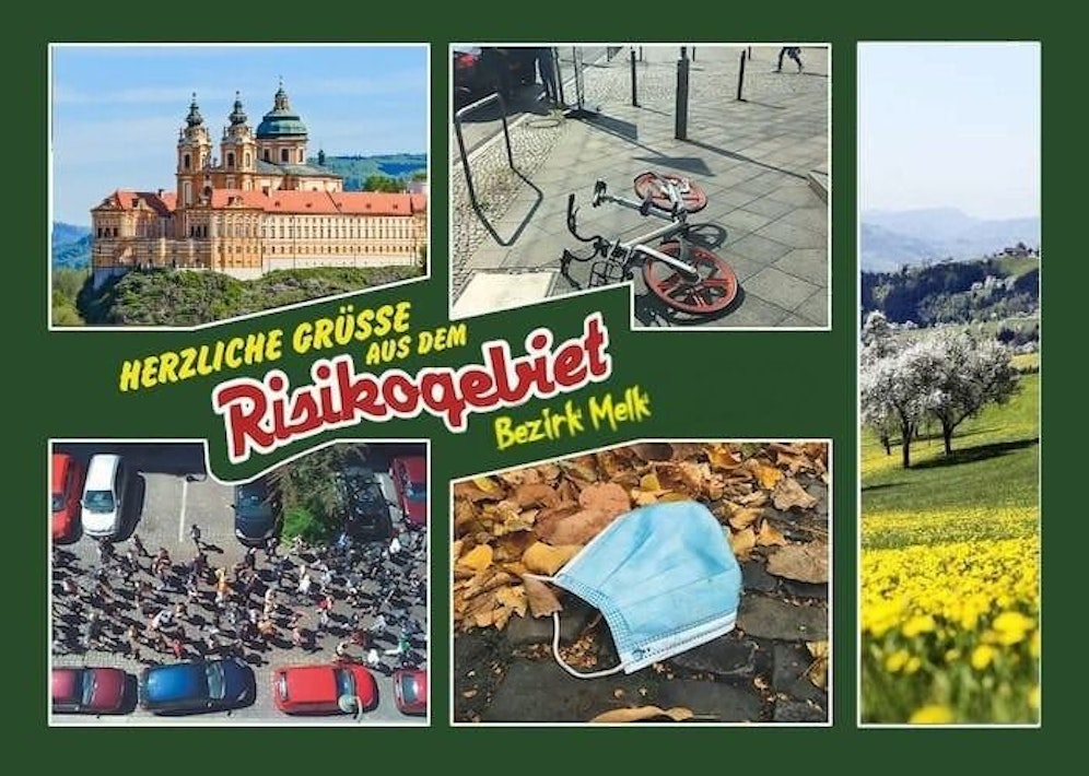 Die Postkarte aus dem Hochrisikogebiet Melk ging viral.
