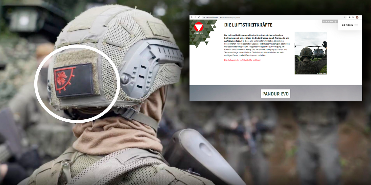 Das Foto mit privatem Patch ist auf der offiziellen Seite zum Nationalfeiertag zu finden.