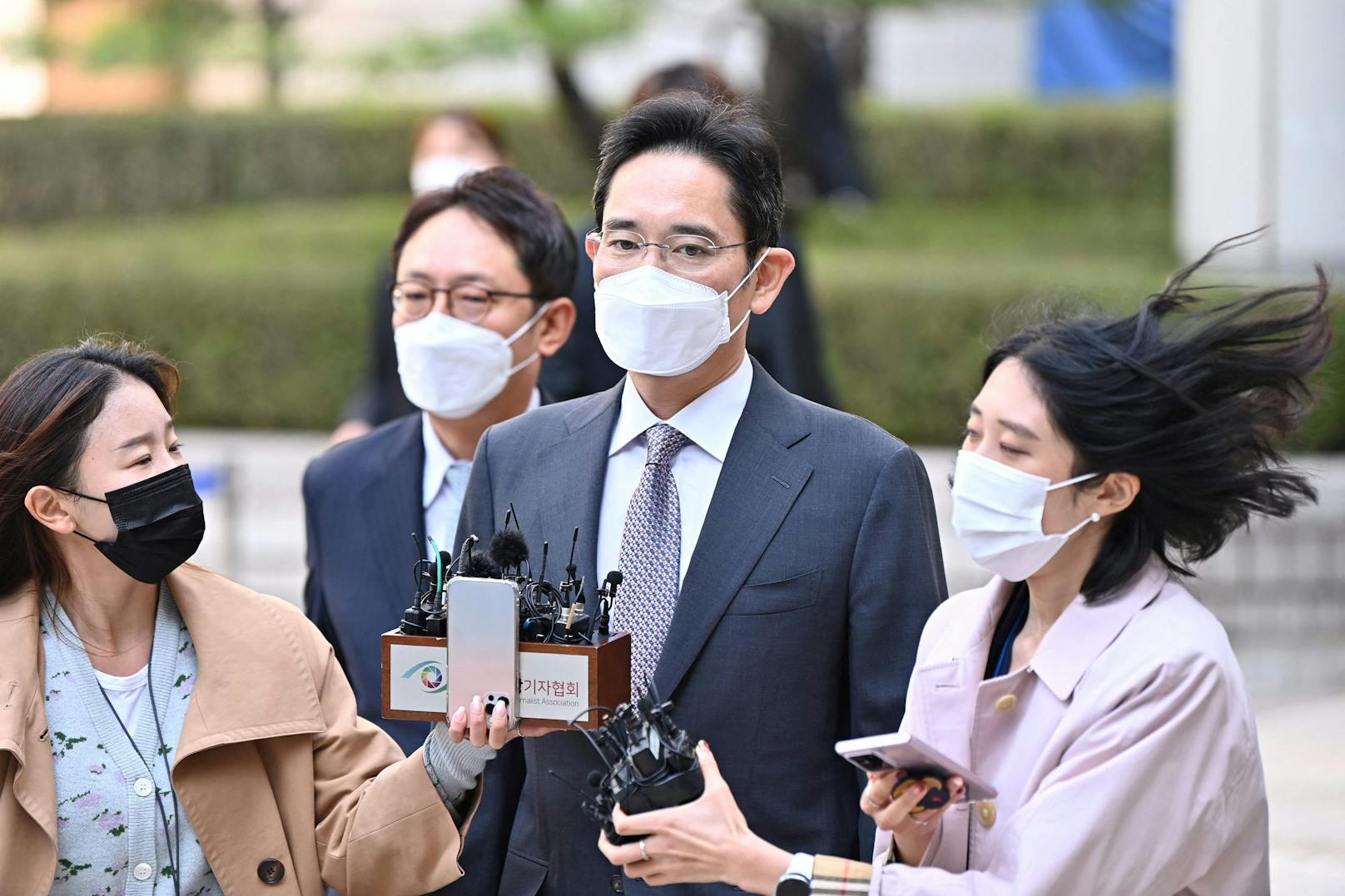 Samsung-Vize Lee Jae-Yong nach dem Prozess.