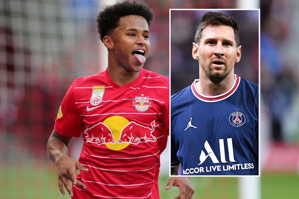 Neues Paris-Sturmduo? Adeyemi (l.) und Messi