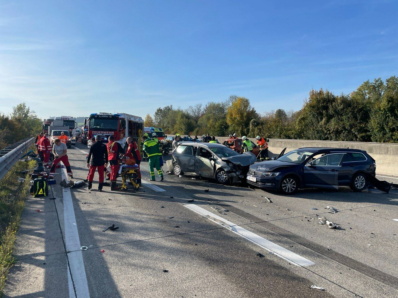 Nach einem weiteren Unfall musste die A1 Mittwochnachmittag erneut gesperrt werden.